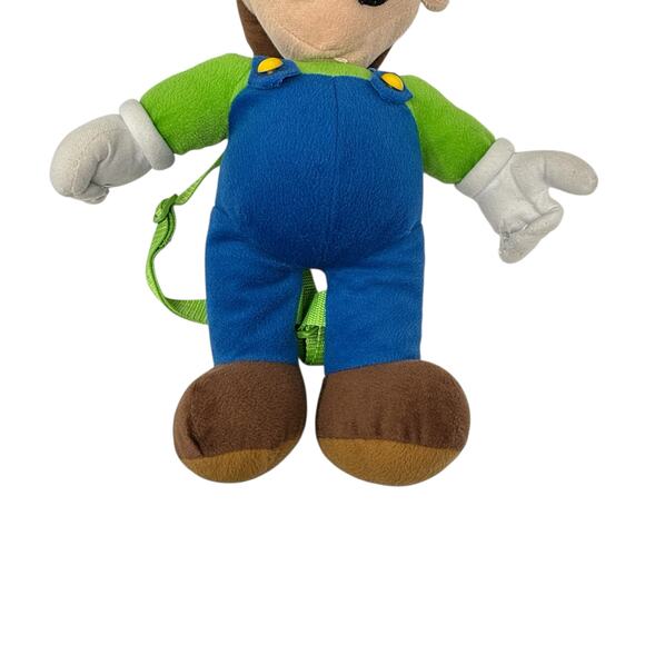 Nintendo Luigi Plush Backpack Super Mario Bros Green Character Bag 16" - Picture 6 of 14